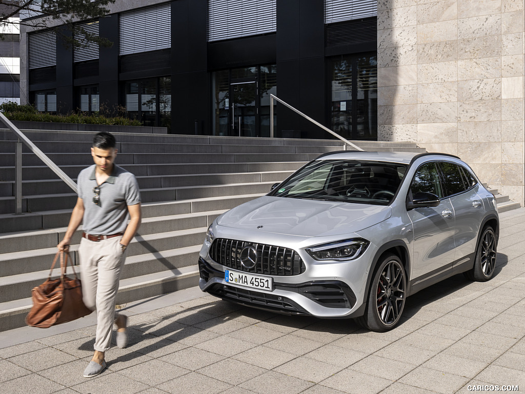 2021 Mercedes-AMG GLA 45 S 4MATIC+ (Color: Iridium Silver Metallic) - Front Three-Quarter