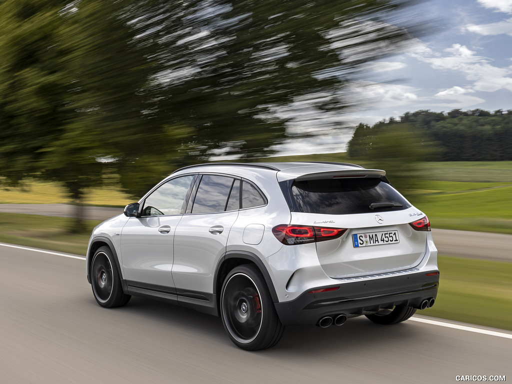 2021 Mercedes-AMG GLA 45 S 4MATIC+ (Color: Iridium Silver Metallic) - Rear Three-Quarter