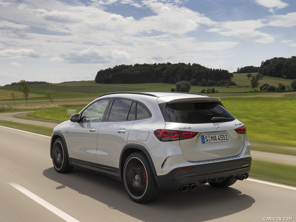 2021 Mercedes-AMG GLA 45 S 4MATIC+ (Color: Iridium Silver Metallic) - Rear Three-Quarter