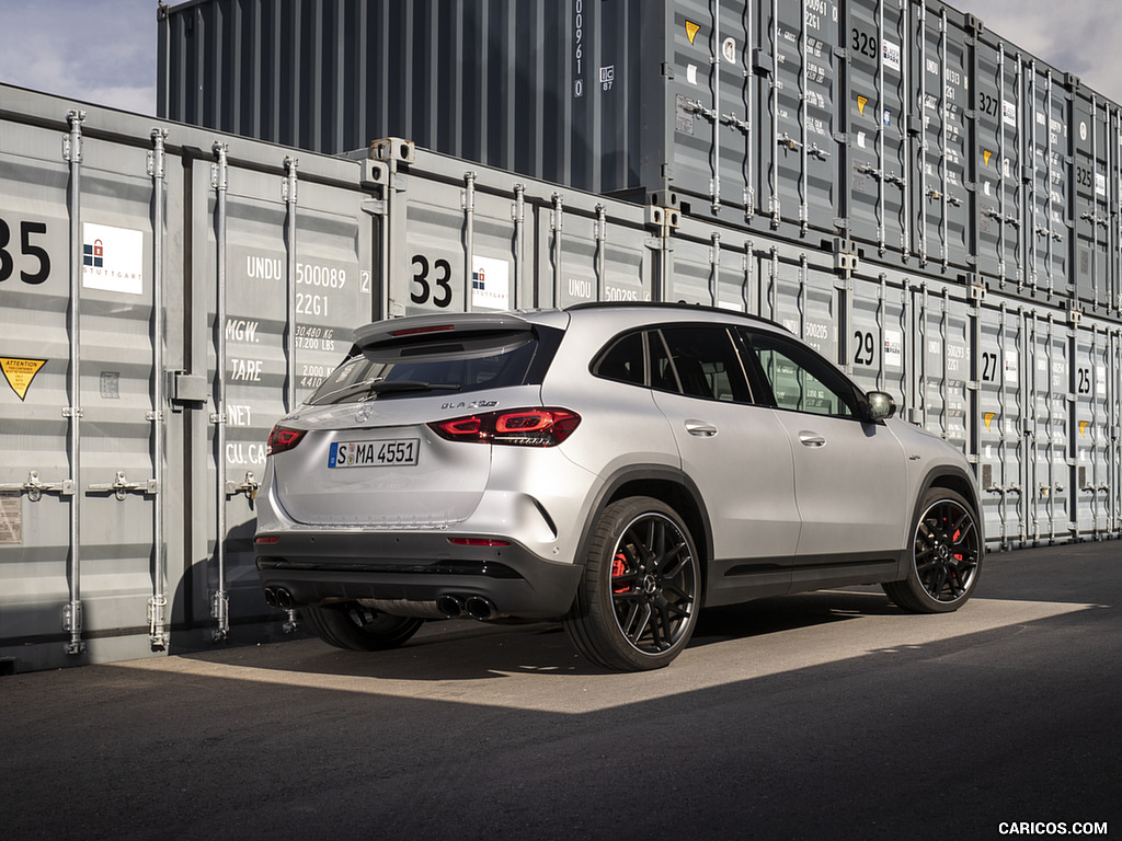 2021 Mercedes-AMG GLA 45 S 4MATIC+ (Color: Iridium Silver Metallic) - Rear Three-Quarter