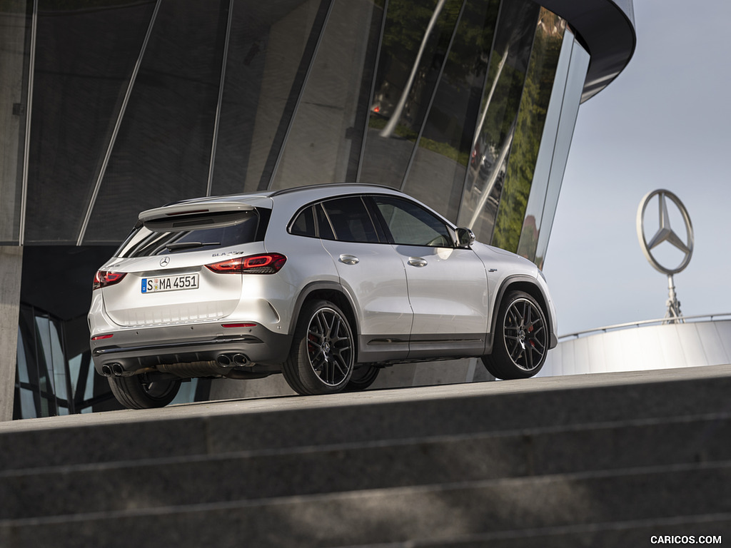 2021 Mercedes-AMG GLA 45 S 4MATIC+ (Color: Iridium Silver Metallic) - Rear Three-Quarter