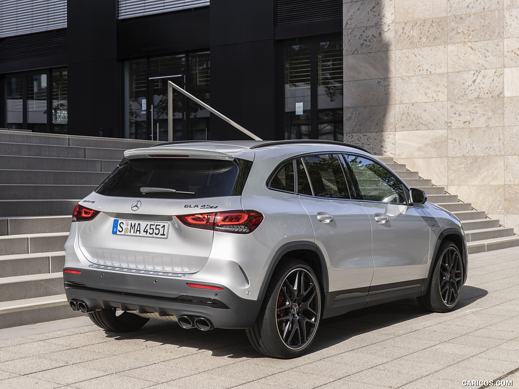 2021 Mercedes-AMG GLA 45 S 4MATIC+ (Color: Iridium Silver Metallic) - Rear Three-Quarter