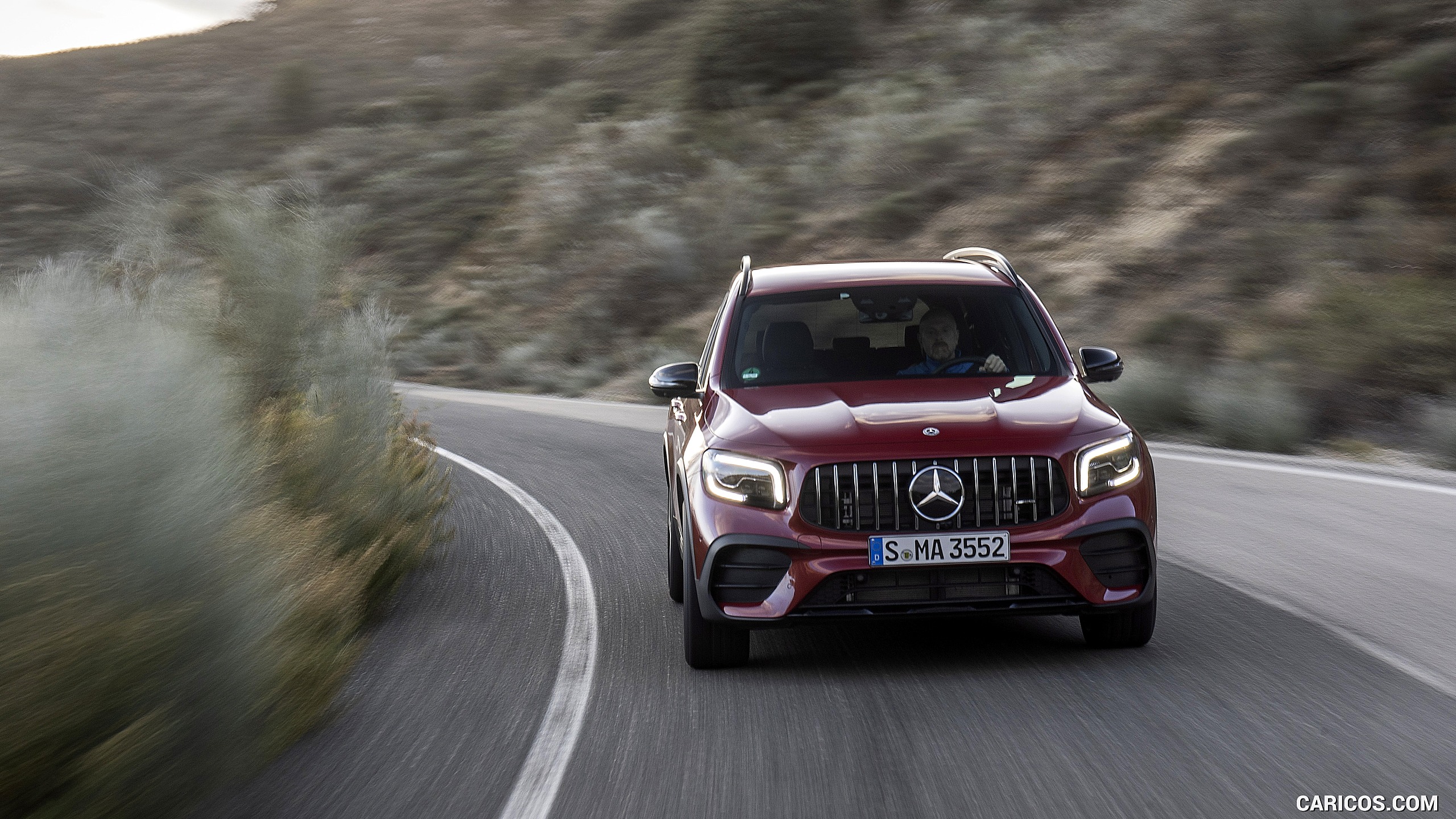 2021 Mercedes-AMG GLB 35 4MATIC (Color: Designo Patagonia Red Metallic) - Front, #36 of 95