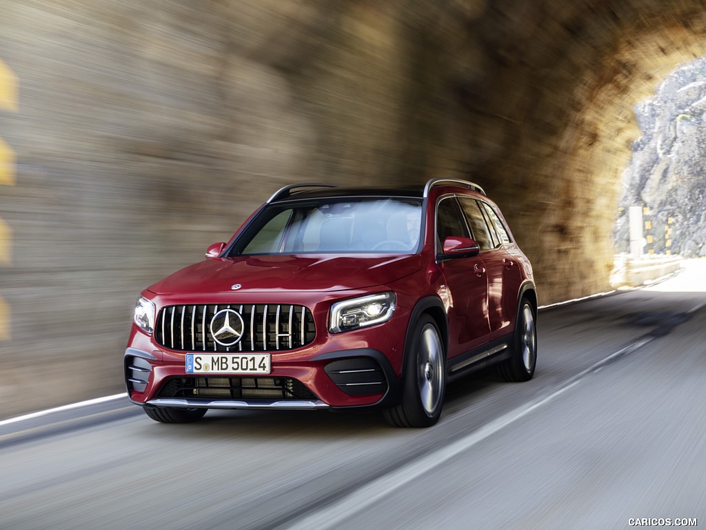 2021 Mercedes-AMG GLB 35 4MATIC (Color: Designo Patagonia Eed Metallic) - Front Three-Quarter