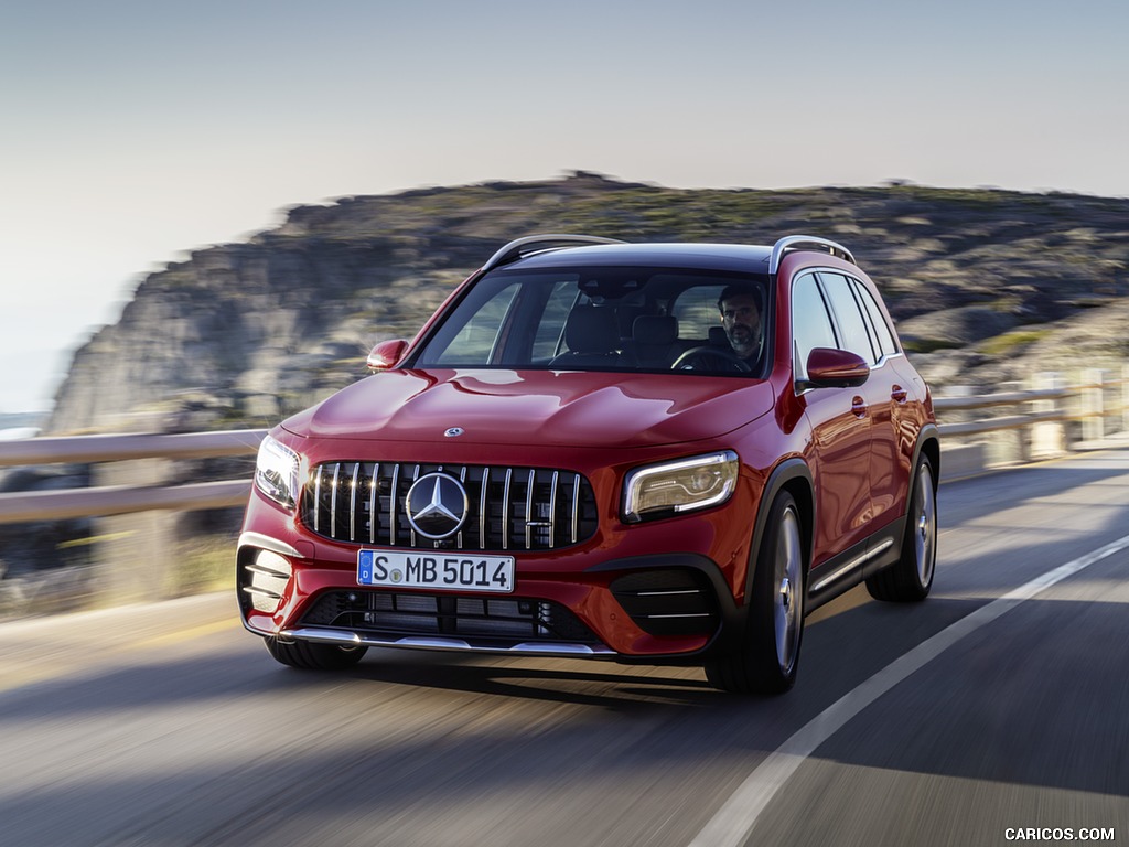 2021 Mercedes-AMG GLB 35 4MATIC (Color: Designo Patagonia Eed Metallic) - Front Three-Quarter