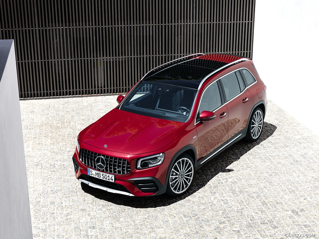 2021 Mercedes-AMG GLB 35 4MATIC (Color: Designo Patagonia Eed Metallic) - Front Three-Quarter