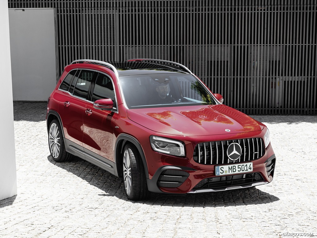 2021 Mercedes-AMG GLB 35 4MATIC (Color: Designo Patagonia Eed Metallic) - Front Three-Quarter