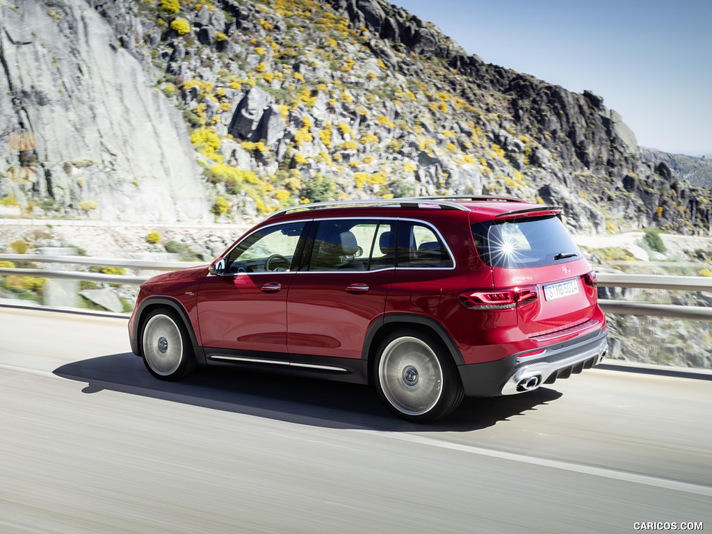 2021 Mercedes-AMG GLB 35 4MATIC (Color: Designo Patagonia Eed Metallic) - Rear Three-Quarter