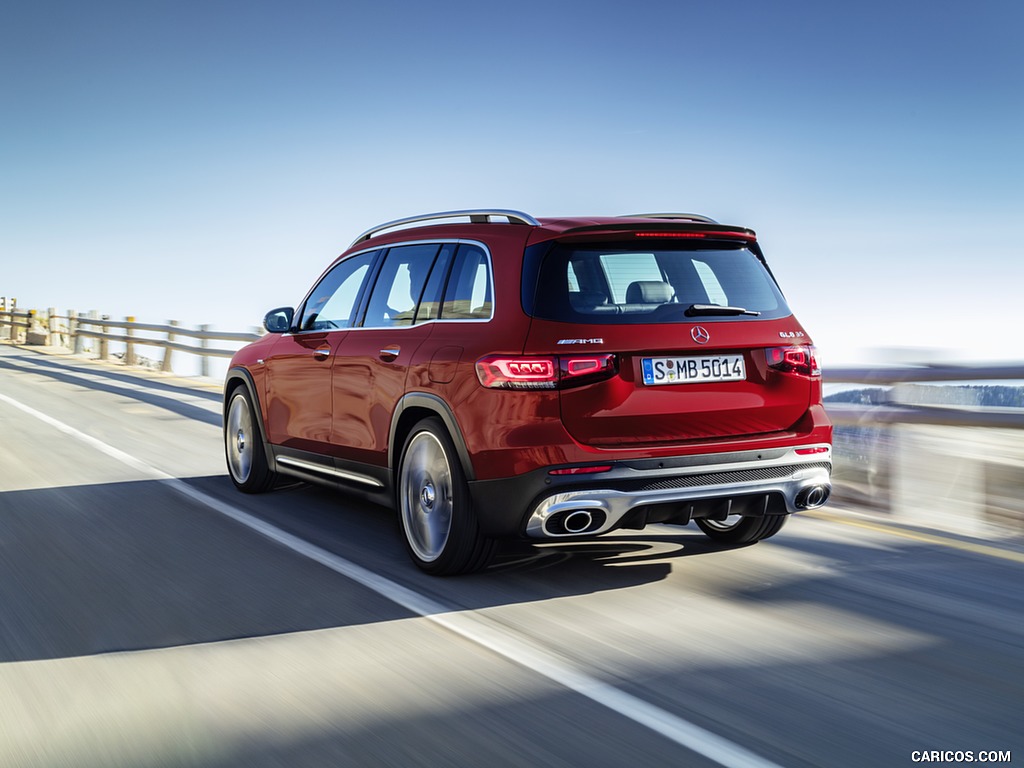 2021 Mercedes-AMG GLB 35 4MATIC (Color: Designo Patagonia Eed Metallic) - Rear Three-Quarter