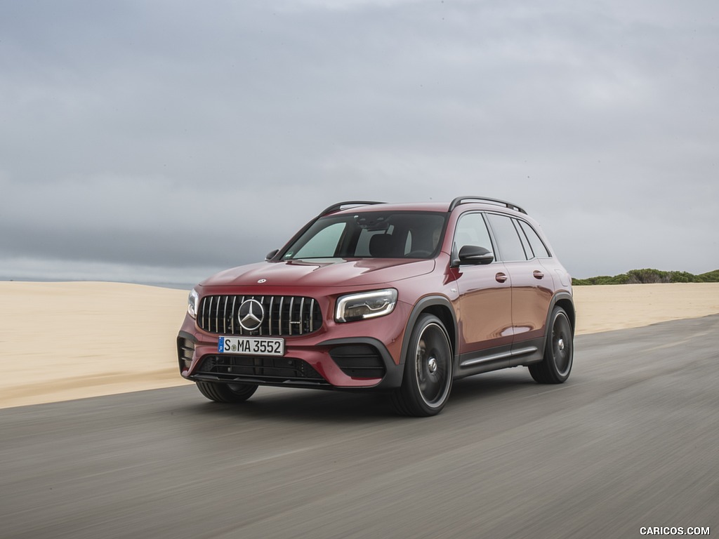 2021 Mercedes-AMG GLB 35 4MATIC (Color: Designo Patagonia Red Metallic) - Front Three-Quarter