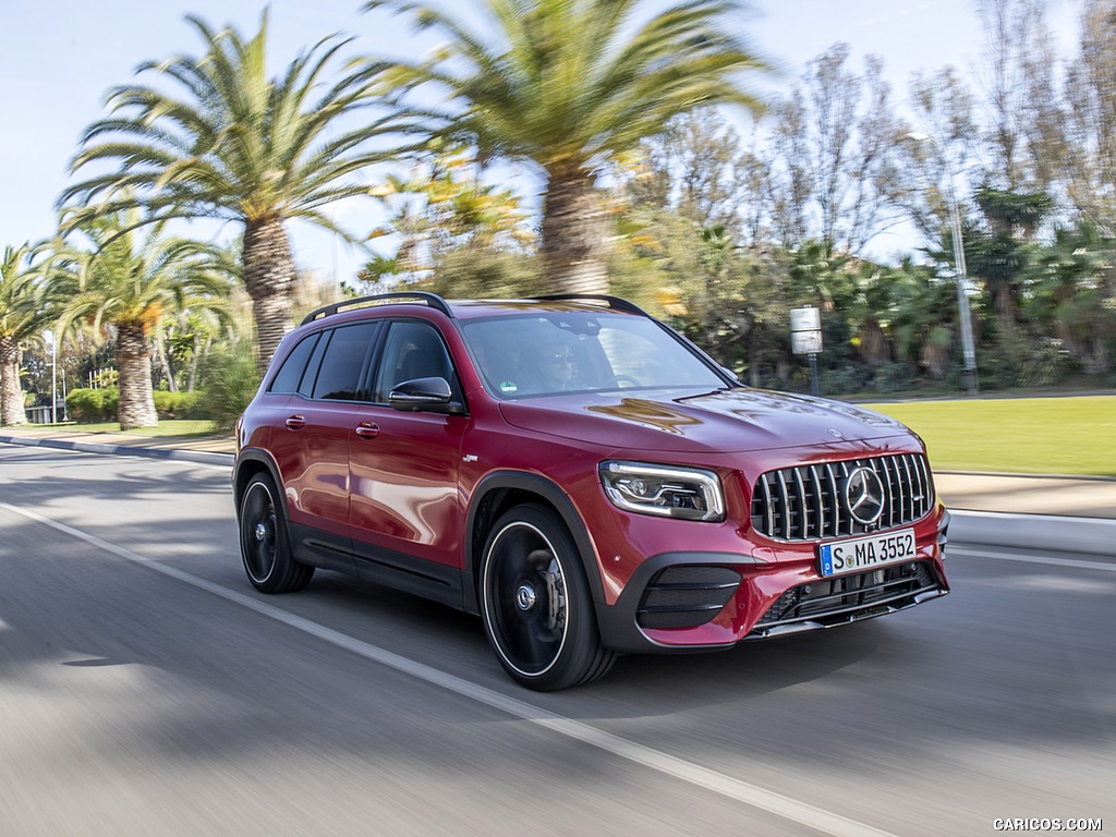 2021 Mercedes-AMG GLB 35 4MATIC (Color: Designo Patagonia Red Metallic) - Front Three-Quarter