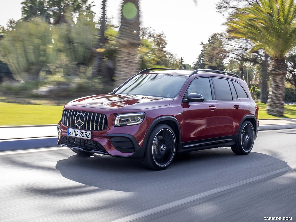 2021 Mercedes-AMG GLB 35 4MATIC (Color: Designo Patagonia Red Metallic) - Front Three-Quarter