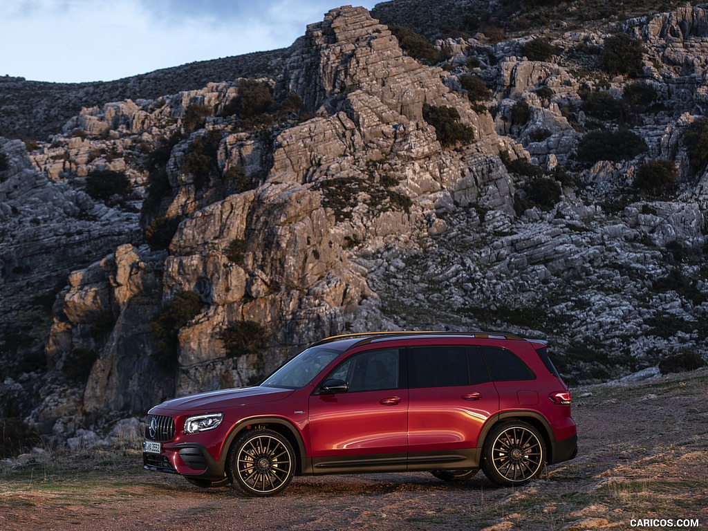 2021 Mercedes-AMG GLB 35 4MATIC (Color: Designo Patagonia Red Metallic) - Side