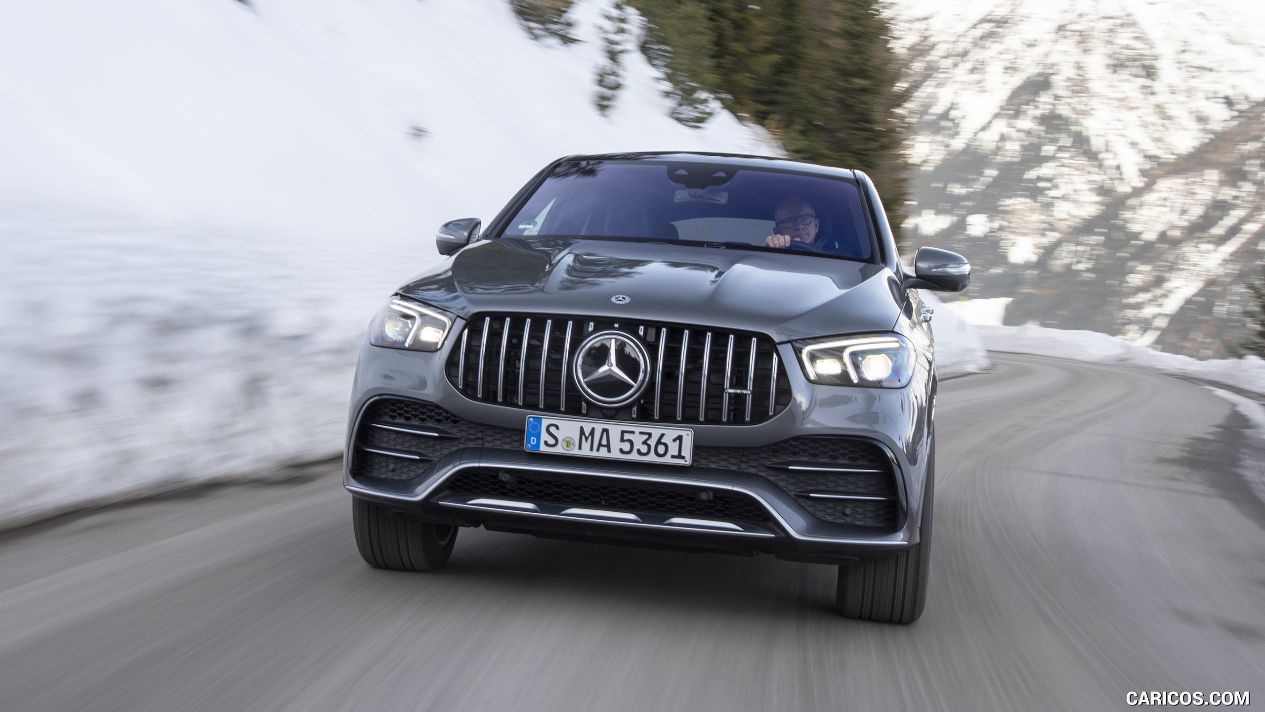 2021 Mercedes-AMG GLE 53 4MATIC Coupe (Color: Selenite Gray Metallic) - Front, #66 of 178