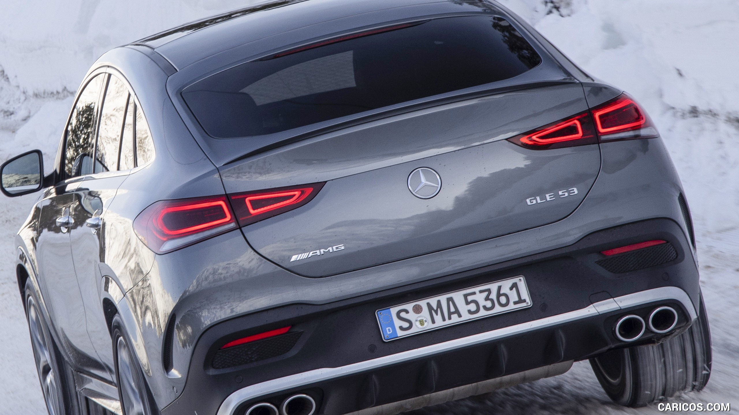 2021 Mercedes-AMG GLE 53 4MATIC Coupe (Color: Selenite Gray Metallic) - Rear, #71 of 178