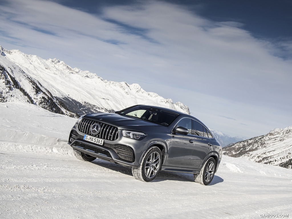 2021 Mercedes-AMG GLE 53 4MATIC Coupe (Color: Selenite Gray Metallic) - Front Three-Quarter