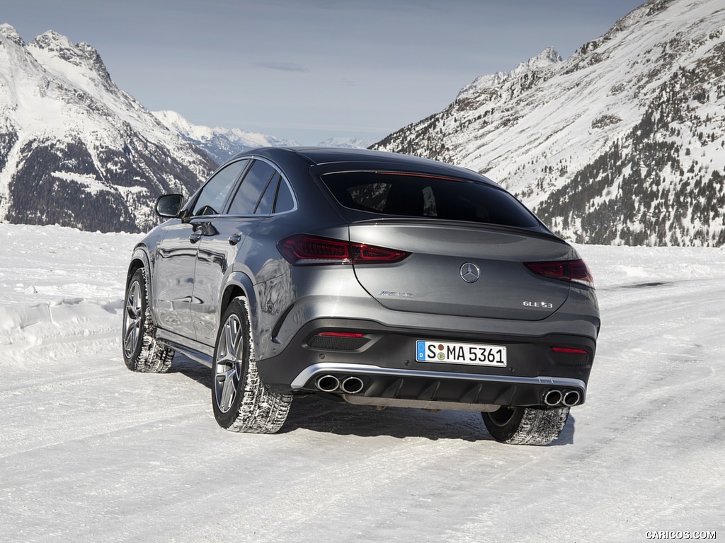 2021 Mercedes-AMG GLE 53 4MATIC Coupe (Color: Selenite Gray Metallic) - Rear Three-Quarter