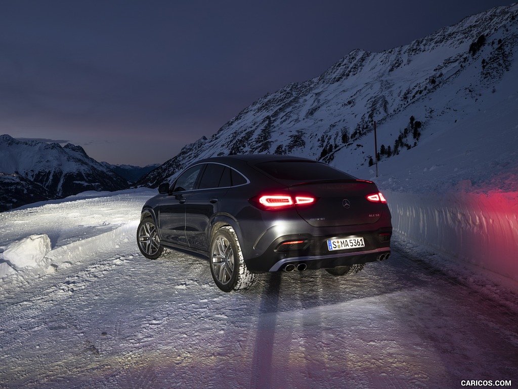 2021 Mercedes-AMG GLE 53 4MATIC Coupe (Color: Selenite Gray Metallic) - Rear Three-Quarter