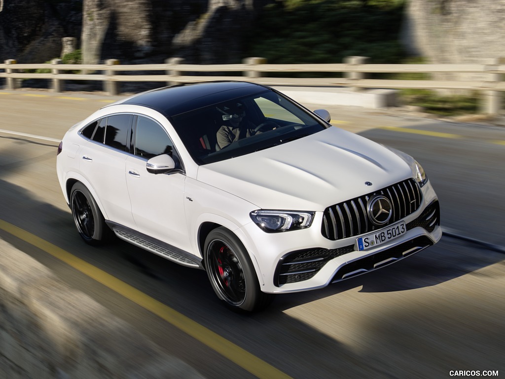 2021 Mercedes-AMG GLE 53 Coupe 4MATIC+ (Color: Designo Diamond White Bright) - Front Three-Quarter