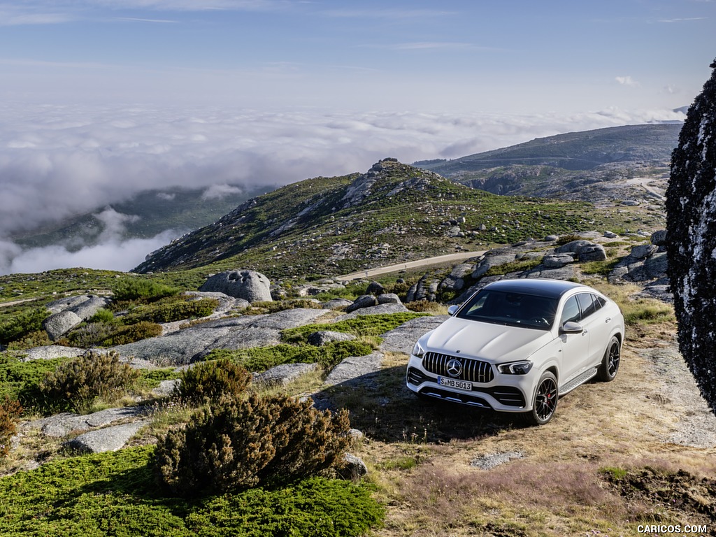 2021 Mercedes-AMG GLE 53 Coupe 4MATIC+ (Color: Designo Diamond White Bright) - Front Three-Quarter