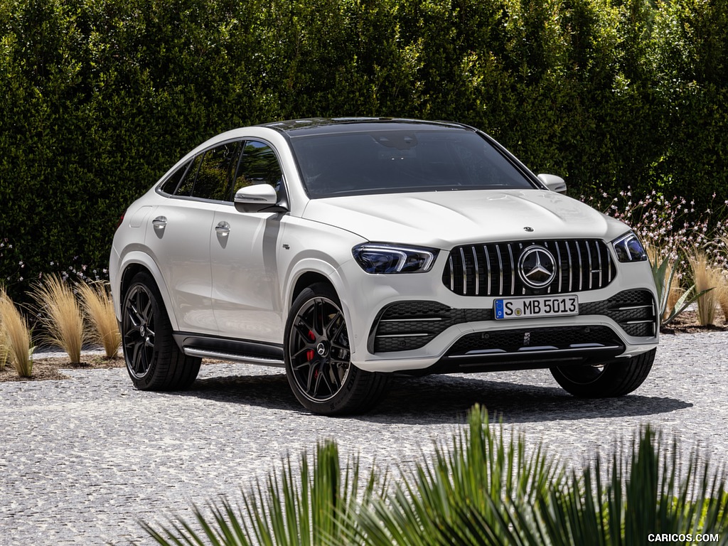 2021 Mercedes-AMG GLE 53 Coupe 4MATIC+ (Color: Designo Diamond White Bright) - Front Three-Quarter