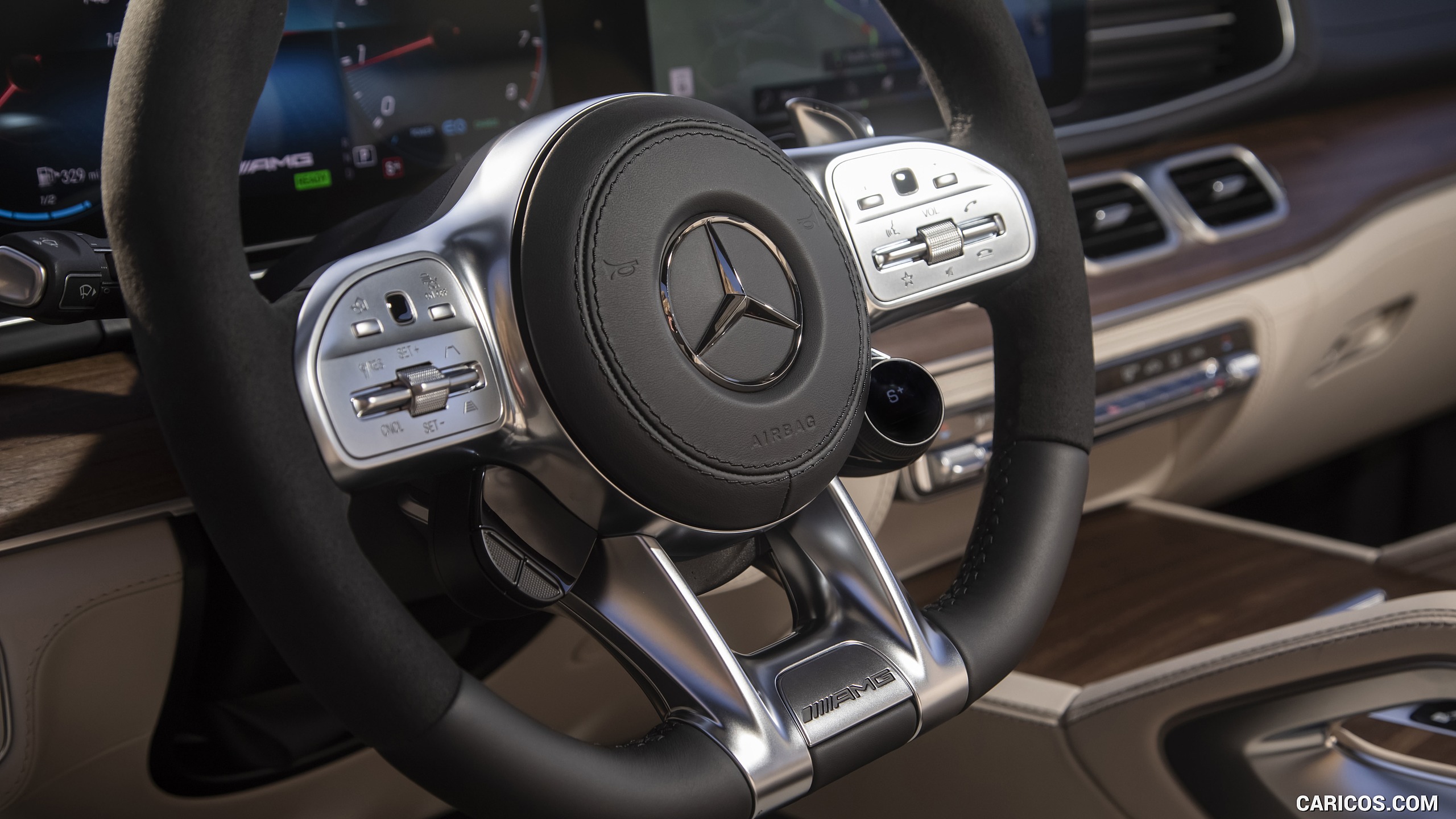 2021 Mercedes-AMG GLS 63 (US-Spec) - Interior, Steering Wheel, #65 of 95