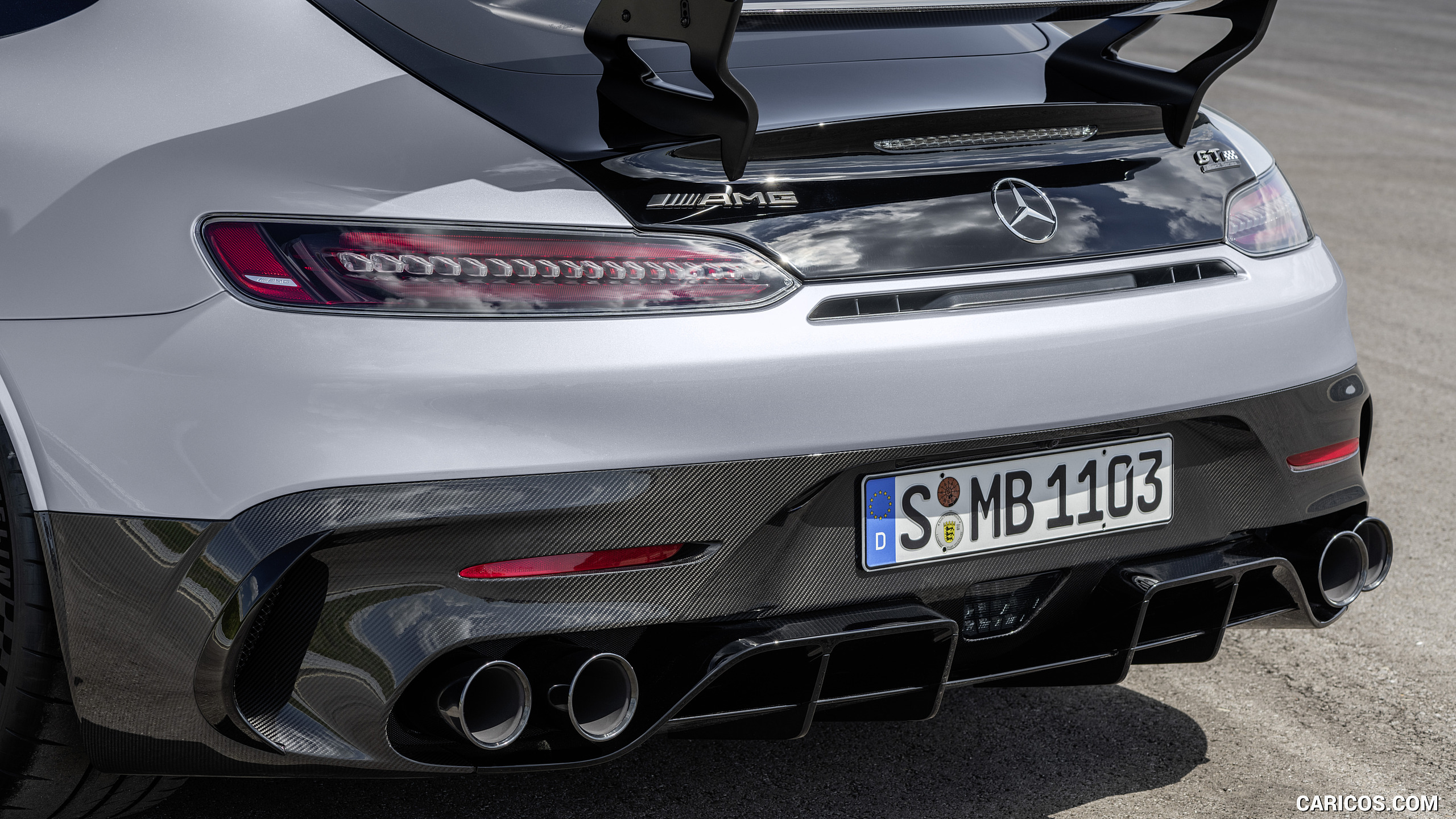 2021 Mercedes-AMG GT Black Series (Color: High Tech Silver) - Exhaust, #70 of 215