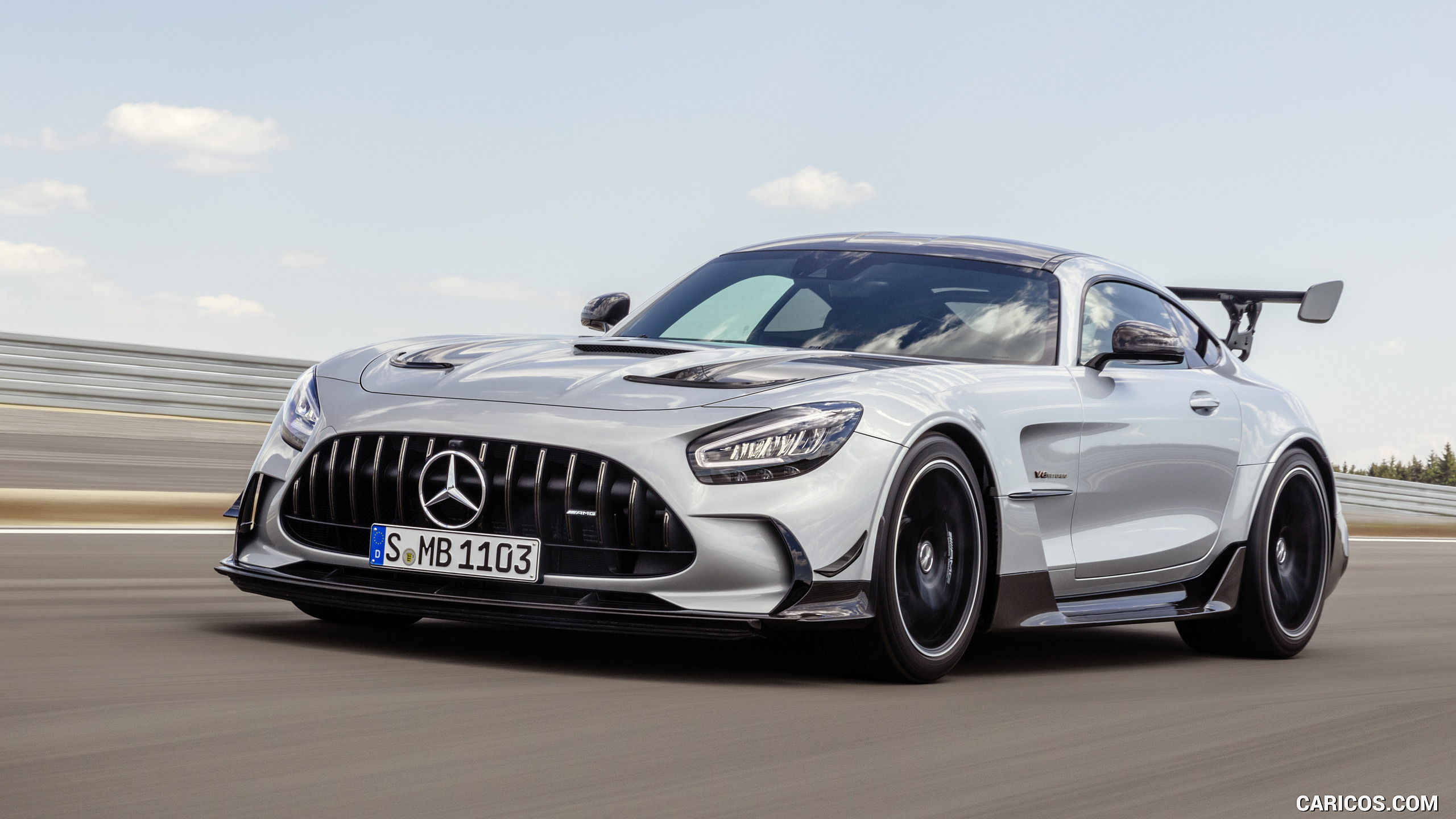 2021 Mercedes-AMG GT Black Series (Color: High Tech Silver) - Front Three-Quarter, #20 of 215