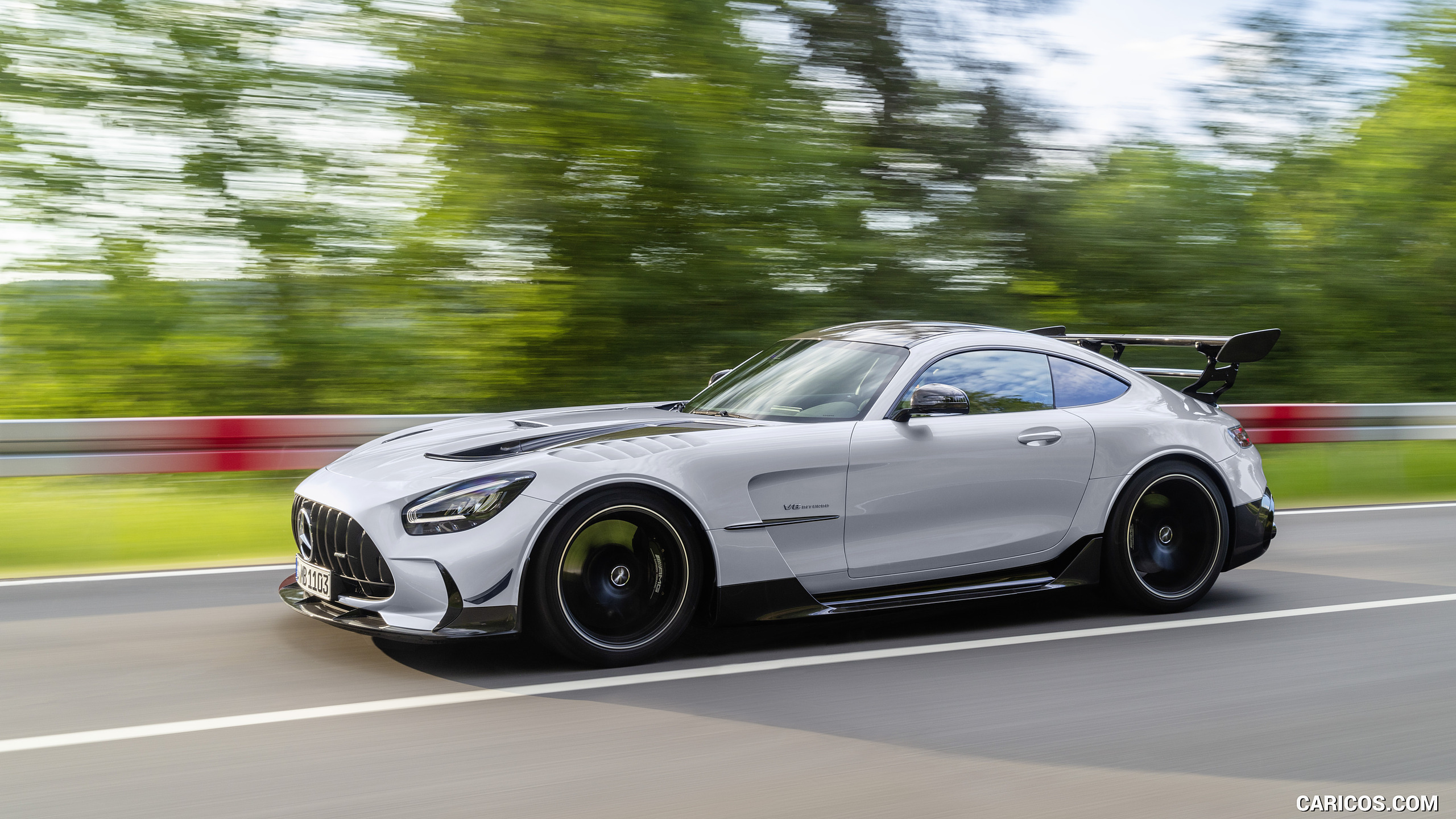 2021 Mercedes-AMG GT Black Series (Color: High Tech Silver) - Front Three-Quarter, #27 of 215