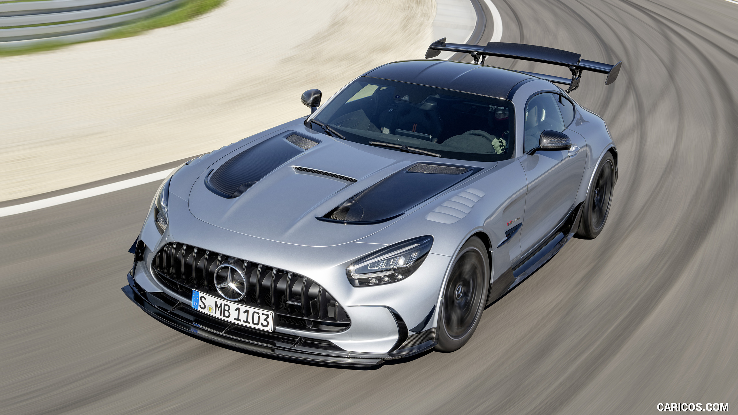2021 Mercedes-AMG GT Black Series (Color: High Tech Silver) - Front Three-Quarter, #34 of 215