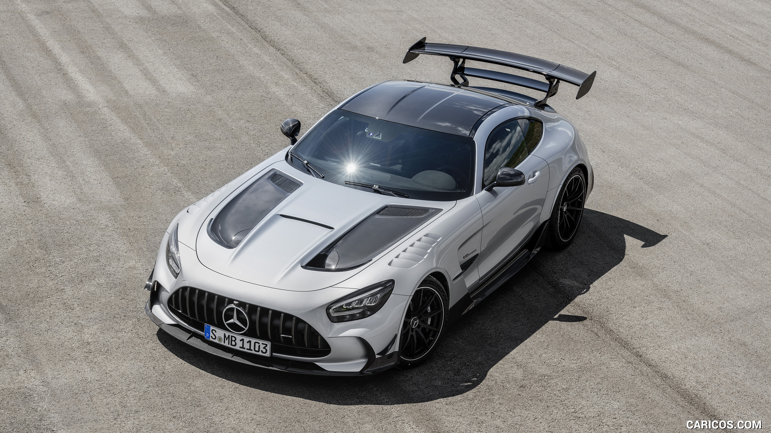 2021 Mercedes-AMG GT Black Series (Color: High Tech Silver) - Front Three-Quarter, #41 of 215
