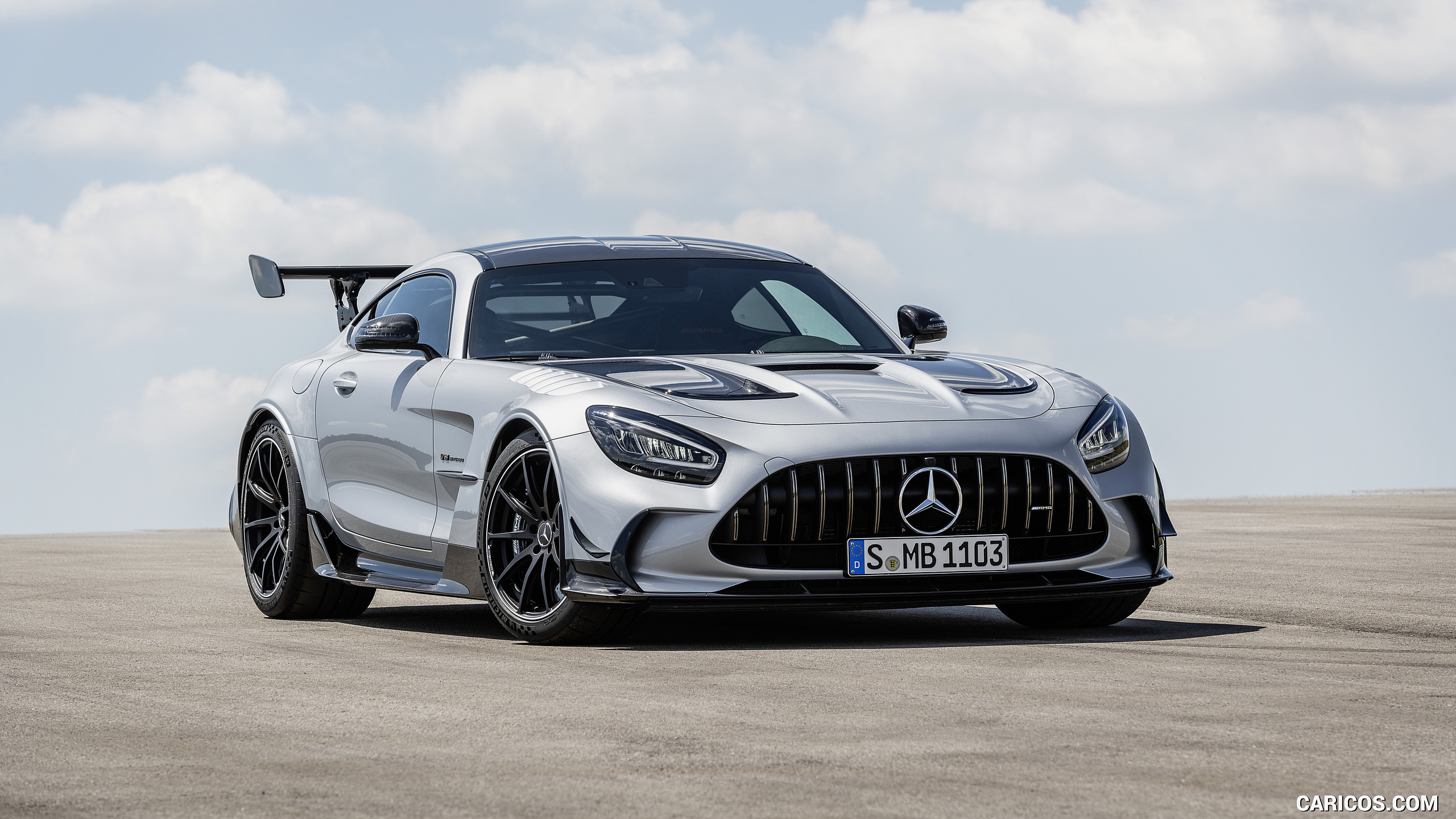 2021 Mercedes-AMG GT Black Series (Color: High Tech Silver) - Front Three-Quarter, #43 of 215