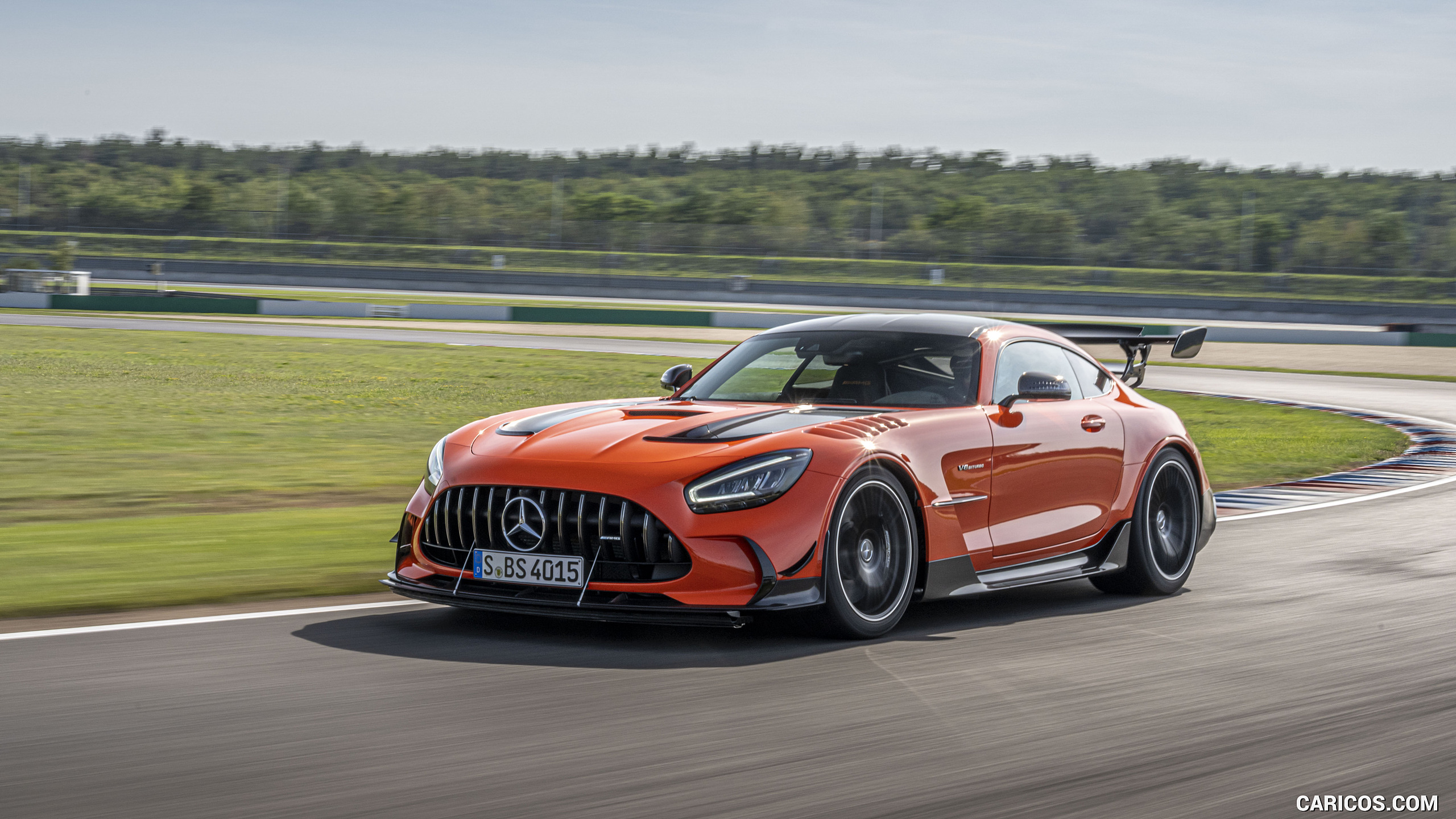 2021 Mercedes-AMG GT Black Series (Color: Magma Beam) - Front Three-Quarter, #108 of 215
