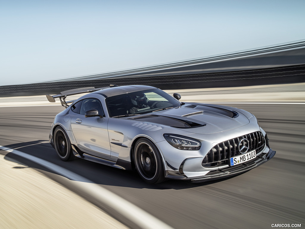 2021 Mercedes-AMG GT Black Series (Color: High Tech Silver) - Front Three-Quarter