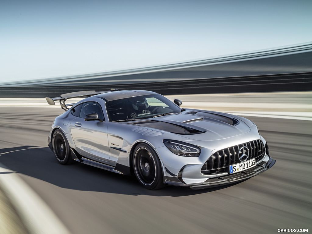 2021 Mercedes-AMG GT Black Series (Color: High Tech Silver) - Front Three-Quarter