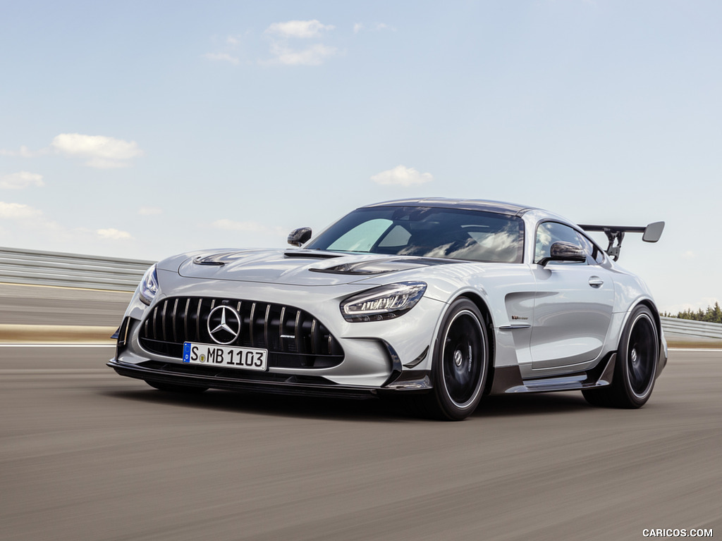 2021 Mercedes-AMG GT Black Series (Color: High Tech Silver) - Front Three-Quarter