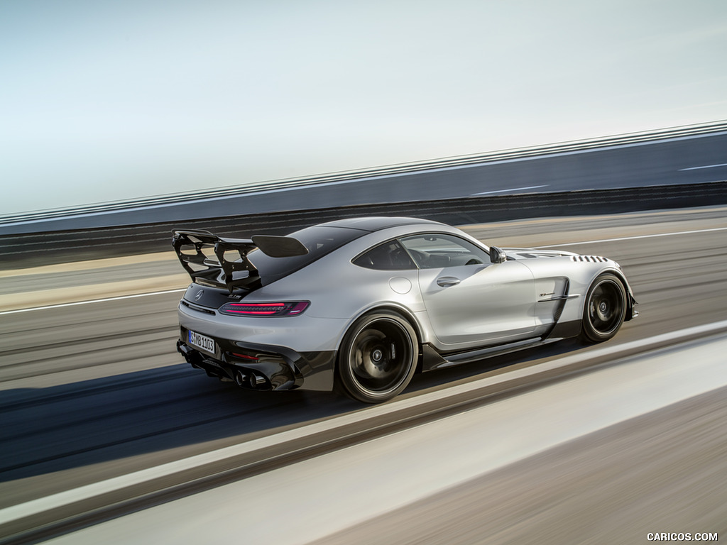 2021 Mercedes-AMG GT Black Series (Color: High Tech Silver) - Rear Three-Quarter