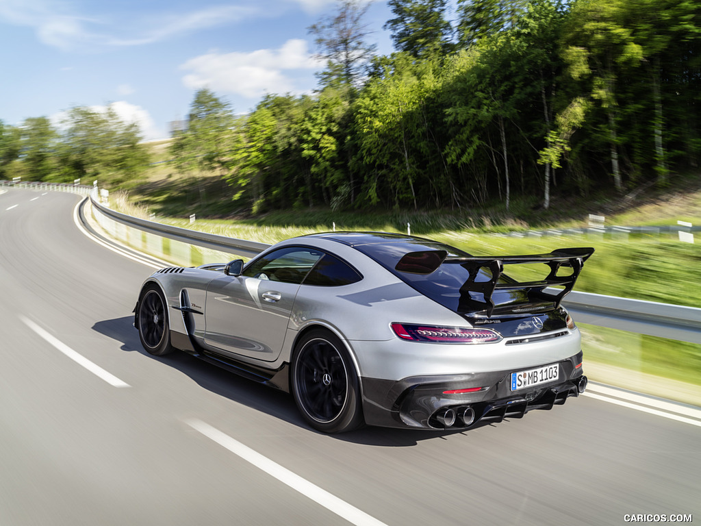 2021 Mercedes-AMG GT Black Series (Color: High Tech Silver) - Rear Three-Quarter