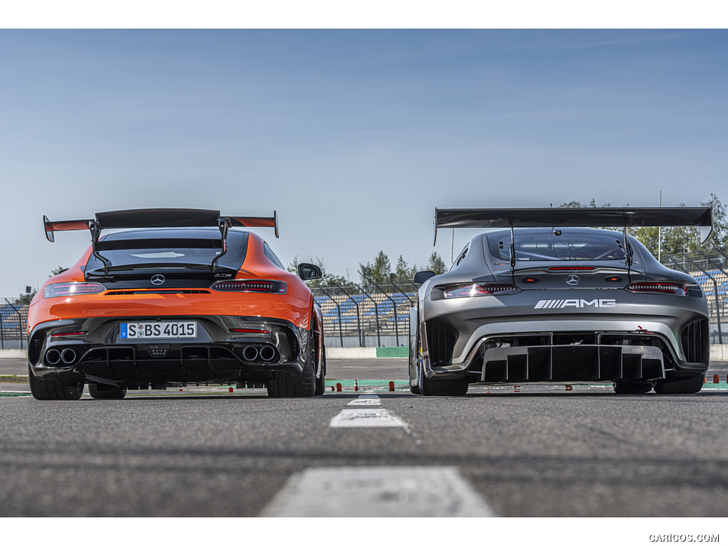 2021 Mercedes-AMG GT Black Series (Color: Magma Beam) and AMG GT3 Racing Car