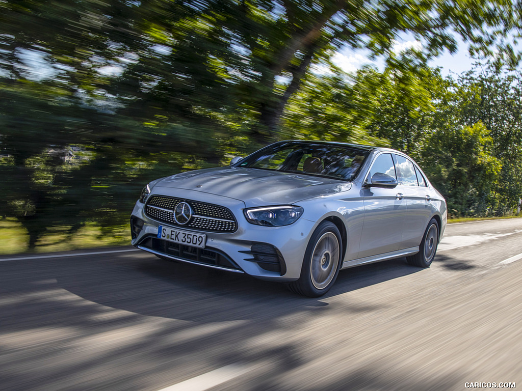 2021 Mercedes-Benz E 350 (Color: Hightech silver) - Front Three-Quarter