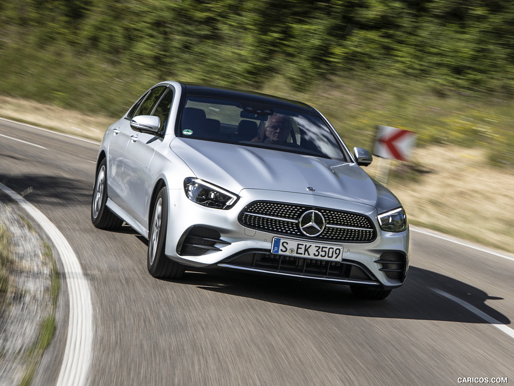 2021 Mercedes-Benz E 350 (Color: Hightech silver) - Front Three-Quarter