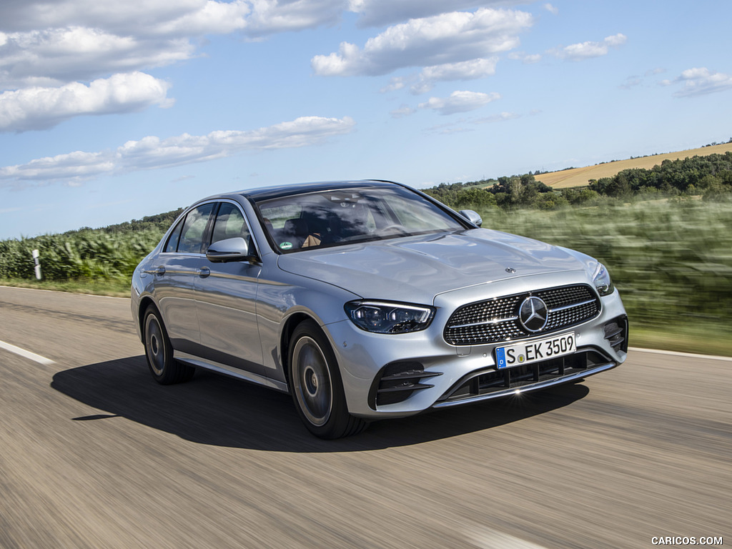 2021 Mercedes-Benz E 350 (Color: Hightech silver) - Front Three-Quarter