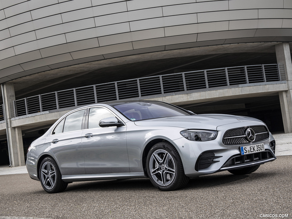 2021 Mercedes-Benz E 350 (Color: Hightech silver) - Front Three-Quarter