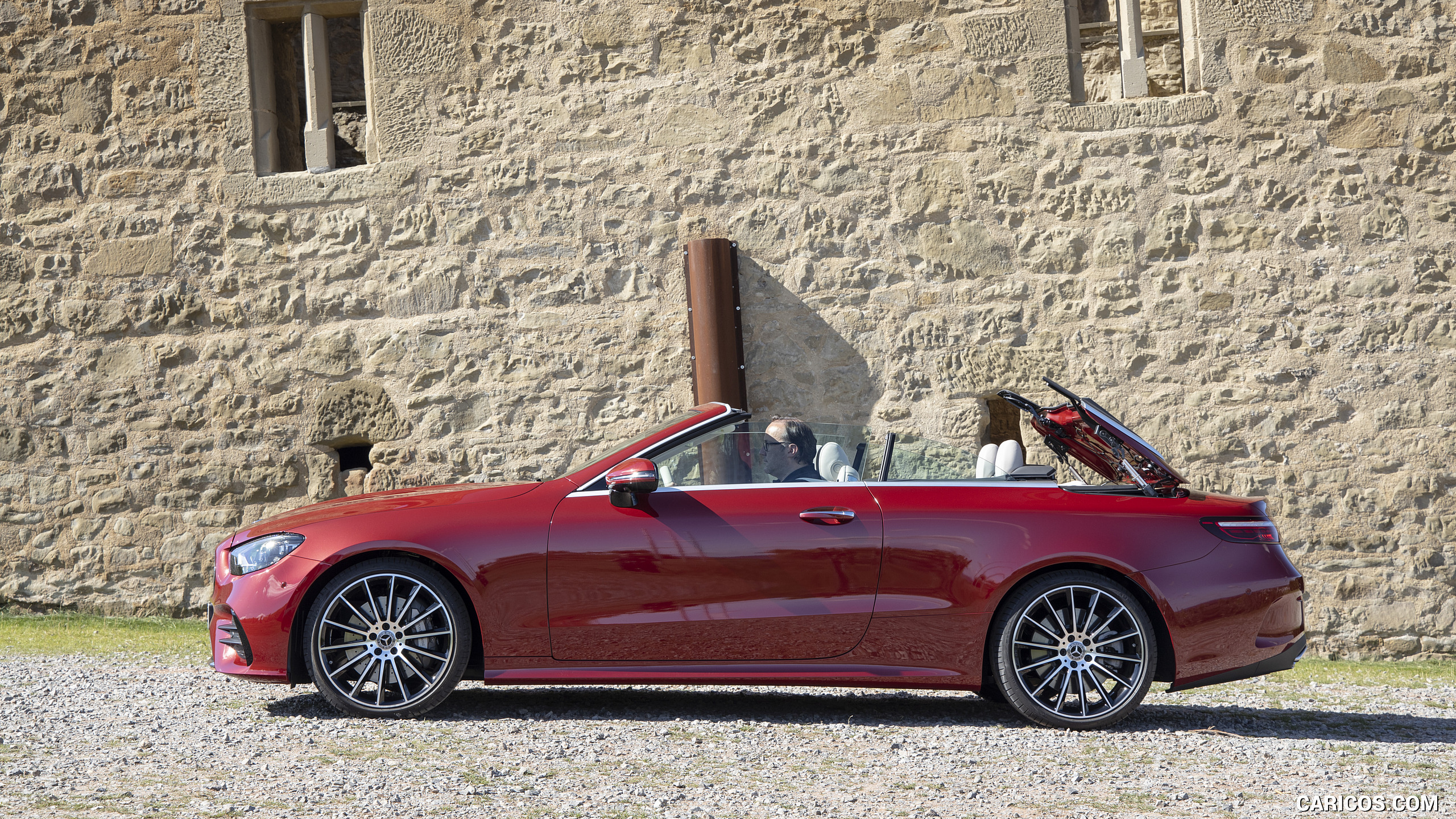 2021 Mercedes-Benz E 450 4MATIC Cabriolet (Color: Patagonia Red) - Side, #38 of 55