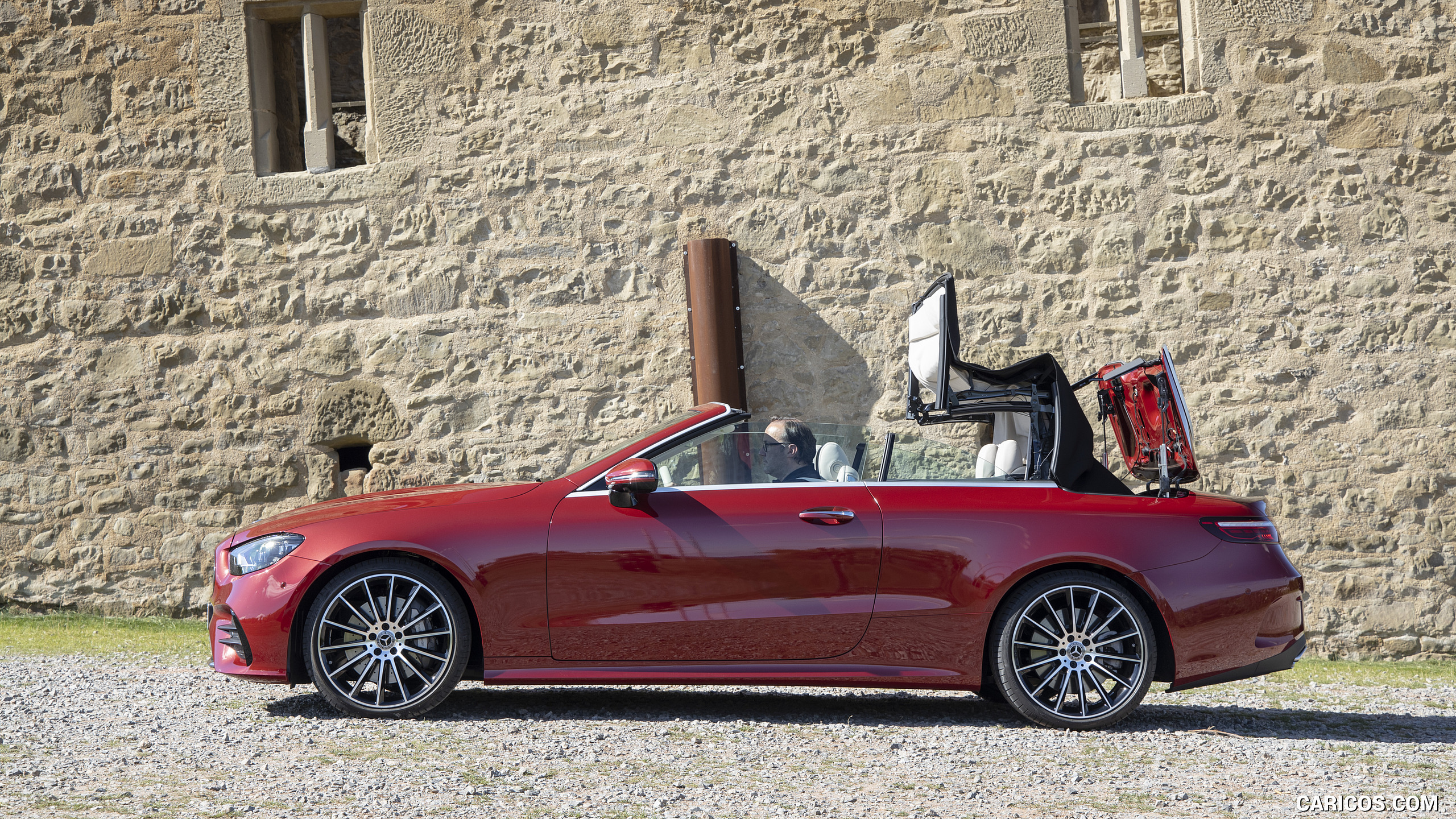 2021 Mercedes-Benz E 450 4MATIC Cabriolet (Color: Patagonia Red) - Side, #39 of 55
