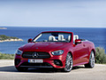 2021 Mercedes-Benz E 450 4MATIC Cabriolet AMG Line (Color: Designo Hyacinth Red Metallic) - Front Three-Quarter
