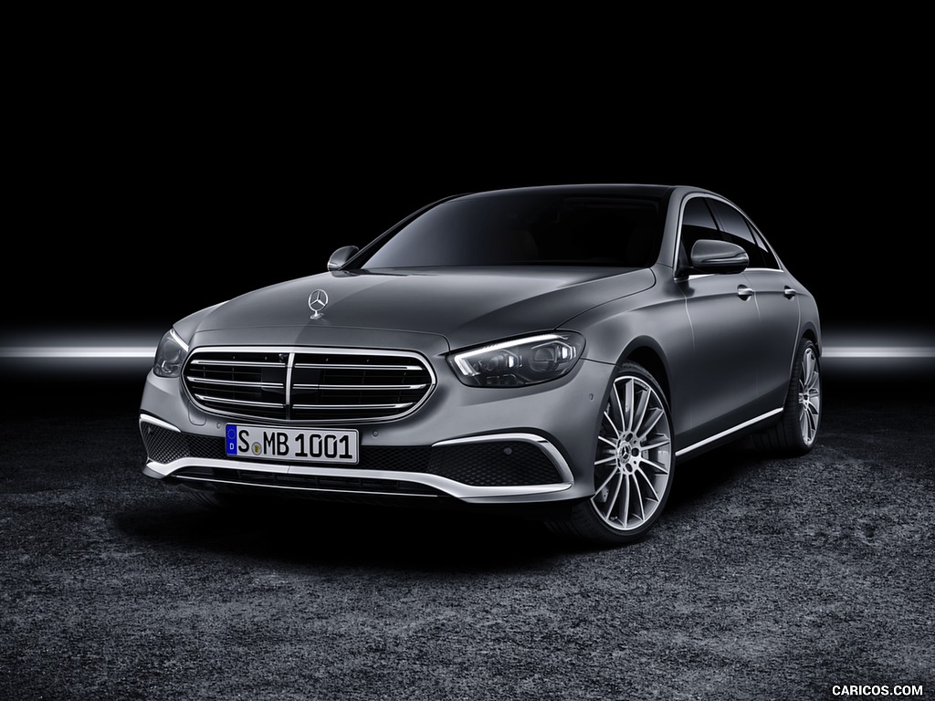 2021 Mercedes-Benz E-Class (Color: Selenit Grey Magno) - Front Three-Quarter