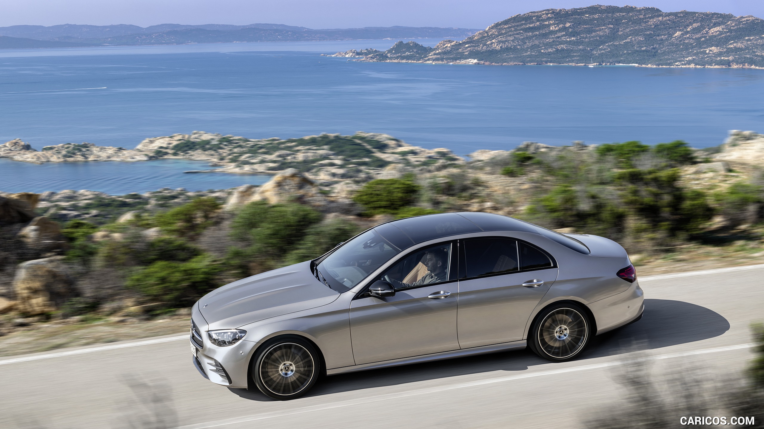 2021 Mercedes-Benz E-Class AMG line (Color: Mojave Silver Metallic) - Side, #8 of 144