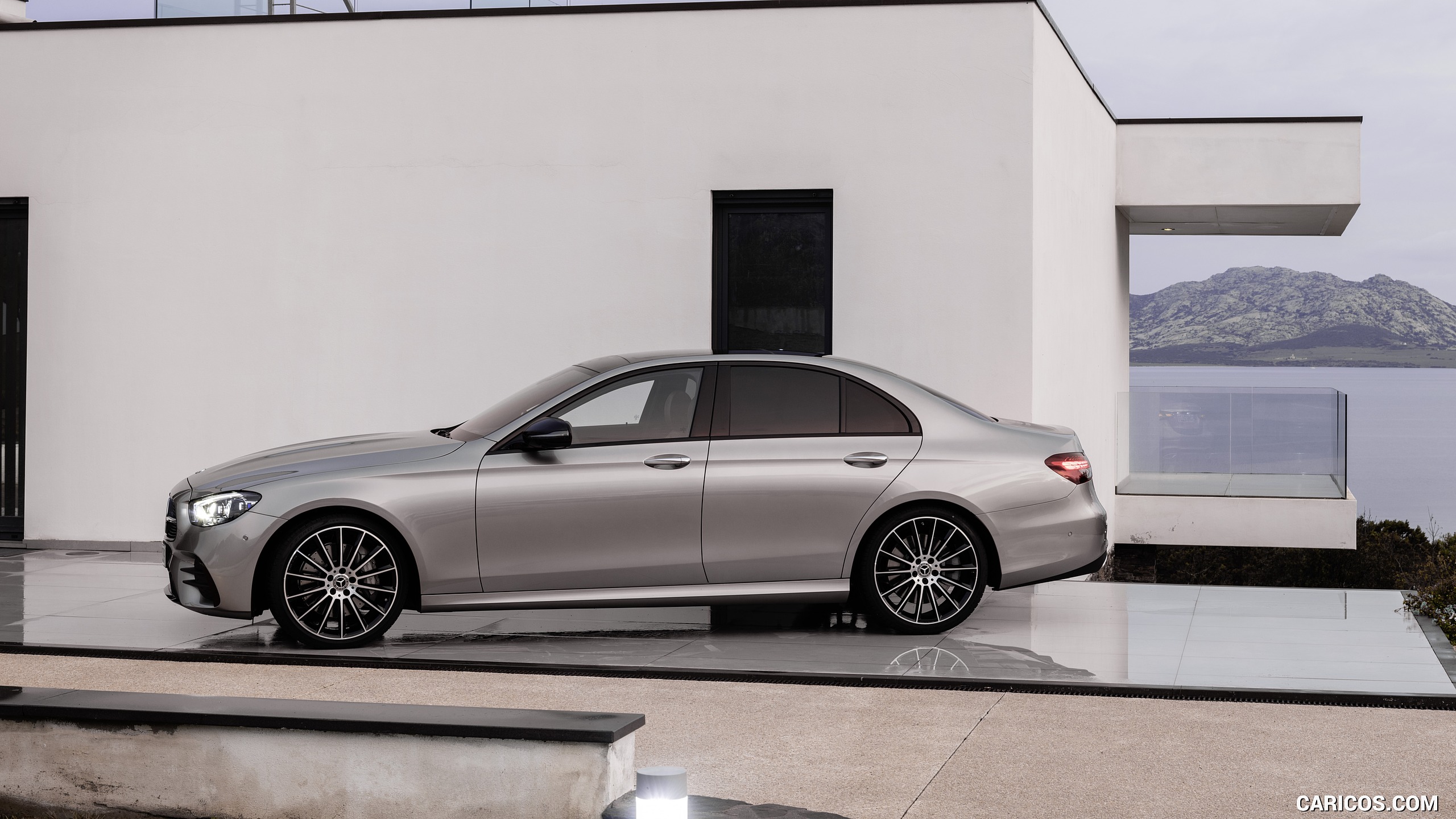2021 Mercedes-Benz E-Class AMG line (Color: Mojave Silver Metallic) - Side, #23 of 144