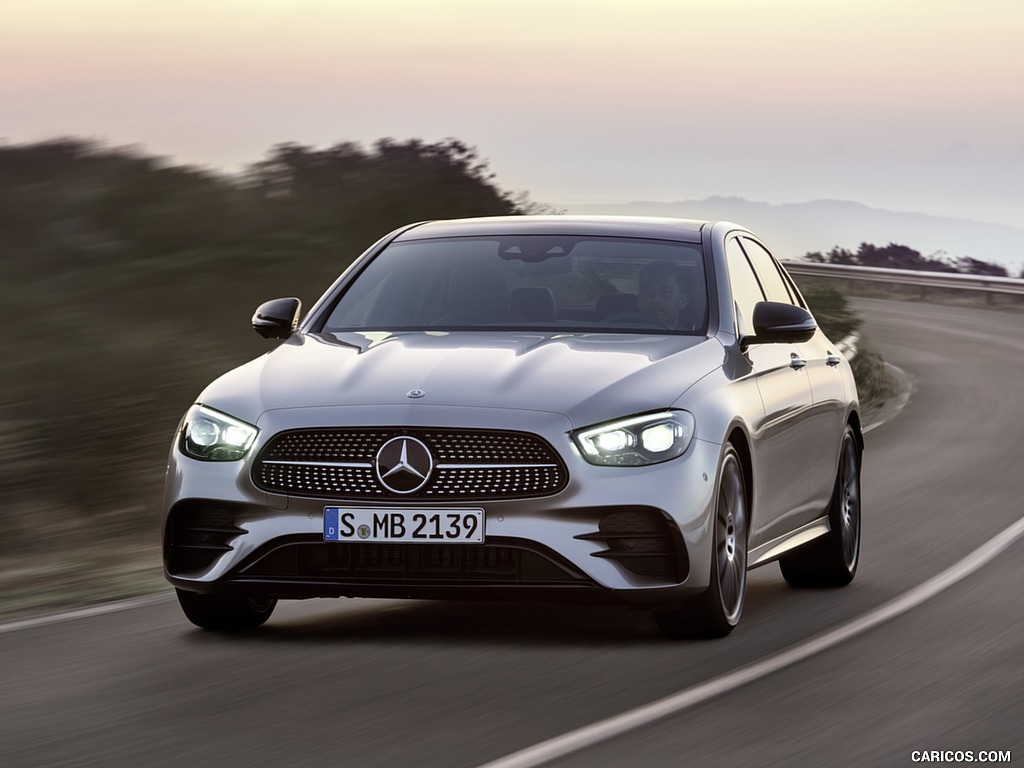 2021 Mercedes-Benz E-Class AMG line (Color: Mojave Silver Metallic) - Front